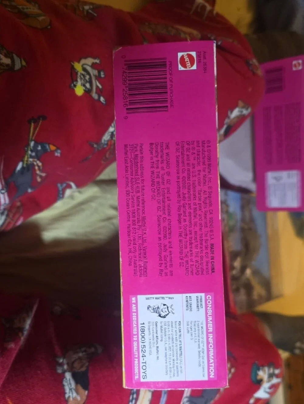 Ken Barbie Doll As Scarecrow Wizard Of OZ Damaged Package